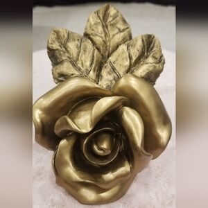 5 Rose Drapery Antique Gold Sculpture Decorative Tie Backs